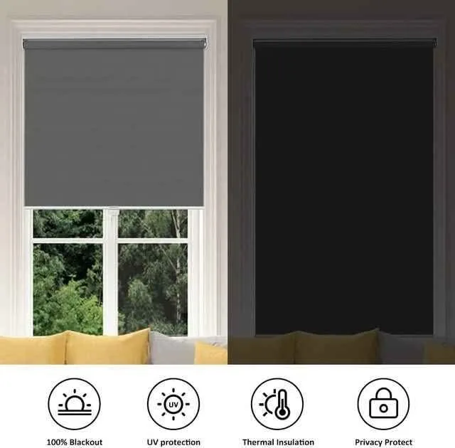 Cordless Blackout Roller Shades - 43" W x 72" H image indicator(4)