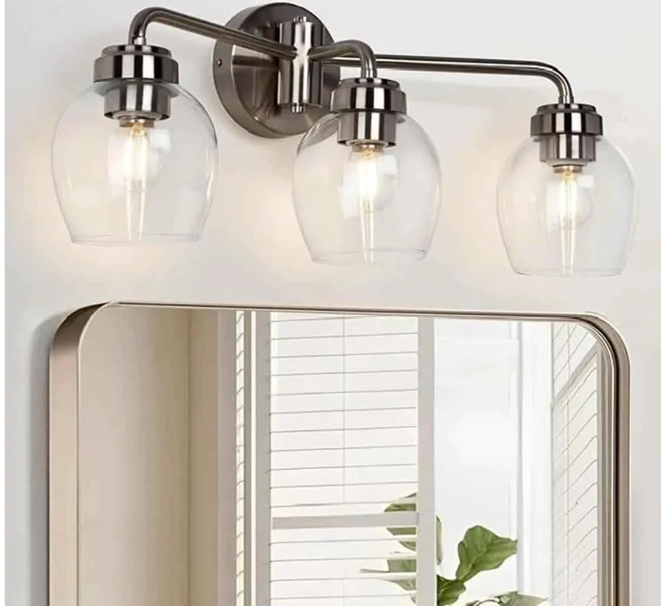 LI LUXLITE ® 3-Light Bathroom Fixtures - Brushed Nickel