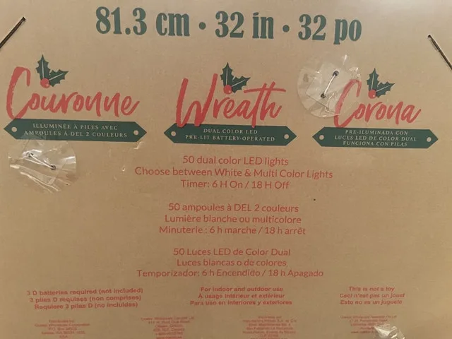 Christmas Wreath - Pre-Lit - BRAND NEW image indicator(4)