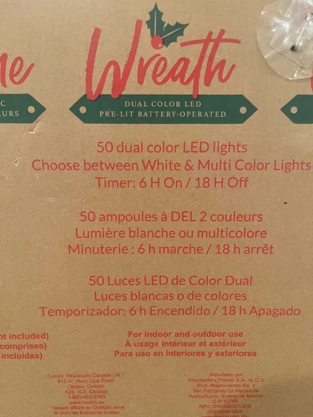 Christmas Wreath - Pre-Lit - BRAND NEW image indicator(5)