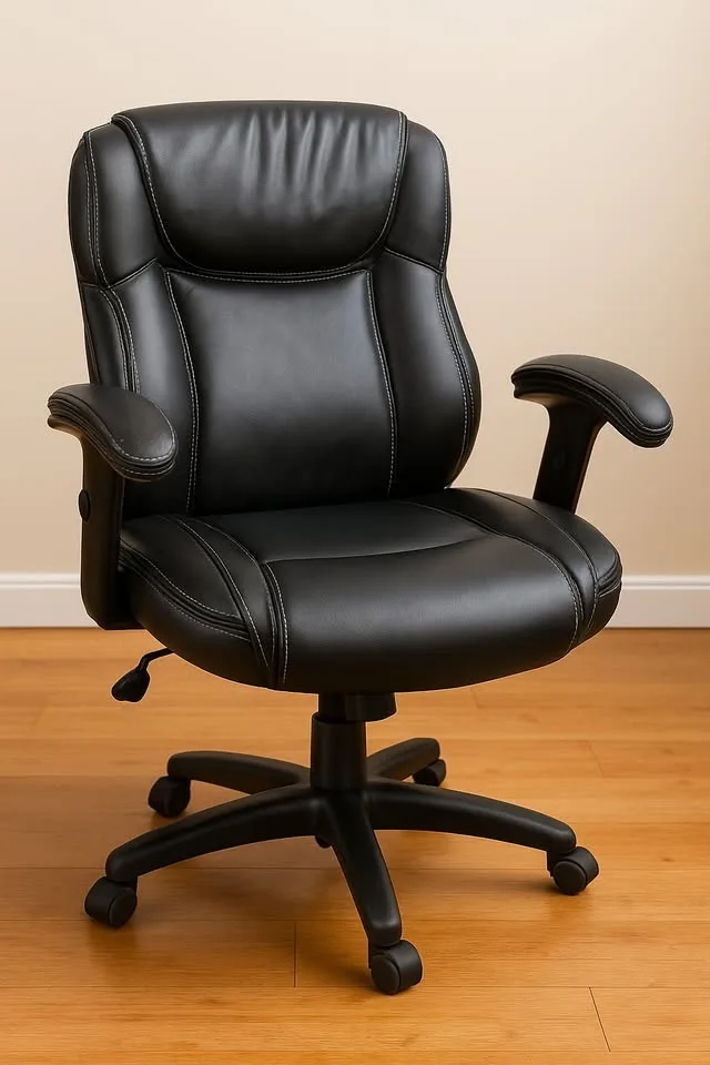 Adjustable Office Chair – Black, Comfy, Swivel + Tilt