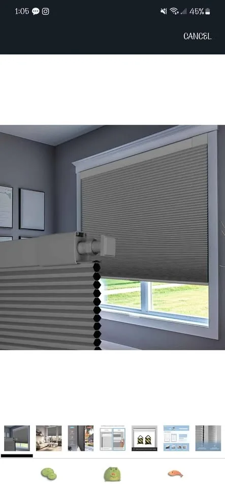 No Tools No Drill Blackout Grey Blinds