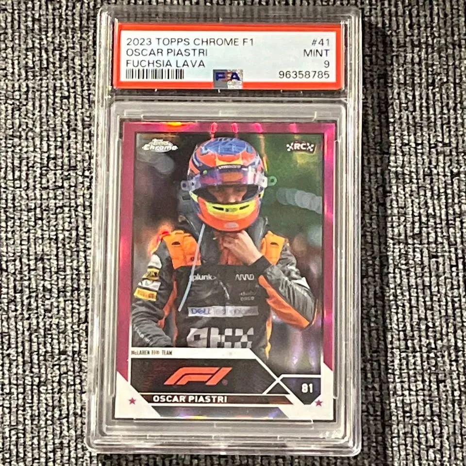2023 Topps Chrome F1 Oscar Piastri #41 Lava /250 PSA 9