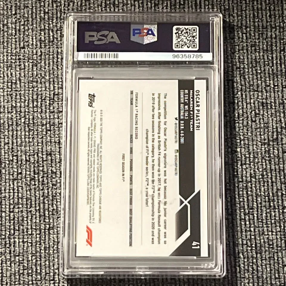 2023 Topps Chrome F1 Oscar Piastri #41 Lava /250 PSA 9 image indicator(2)