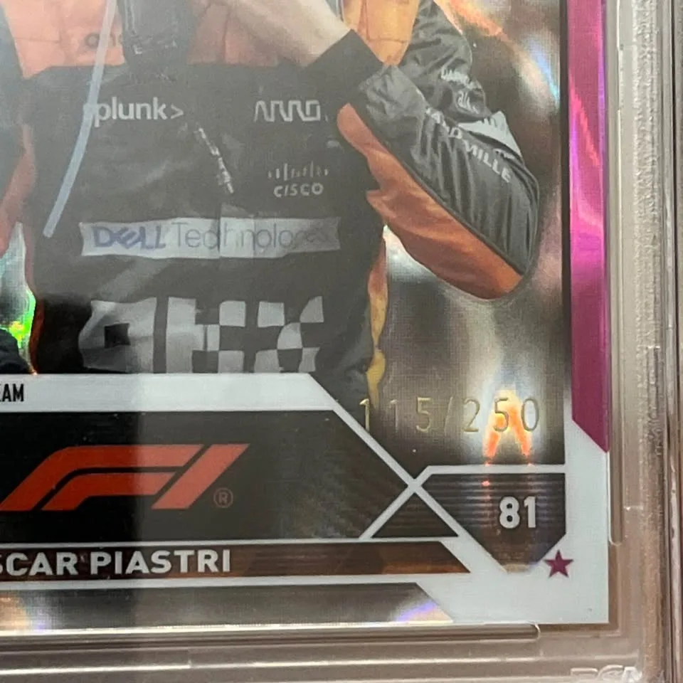 2023 Topps Chrome F1 Oscar Piastri #41 Lava /250 PSA 9 image indicator(5)