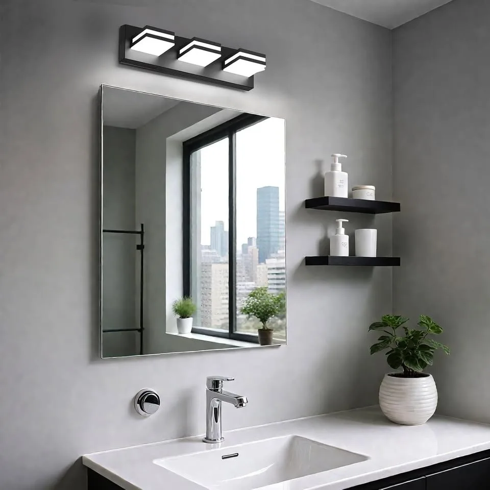Modern LED Bathroom Vanity Light (3-Light Acrylic) image indicator(6)
