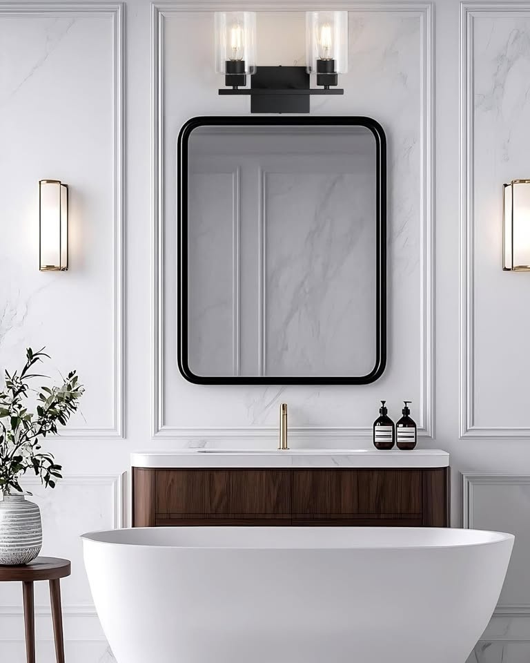 2-Light Modern Black Vanity Light - photo 4