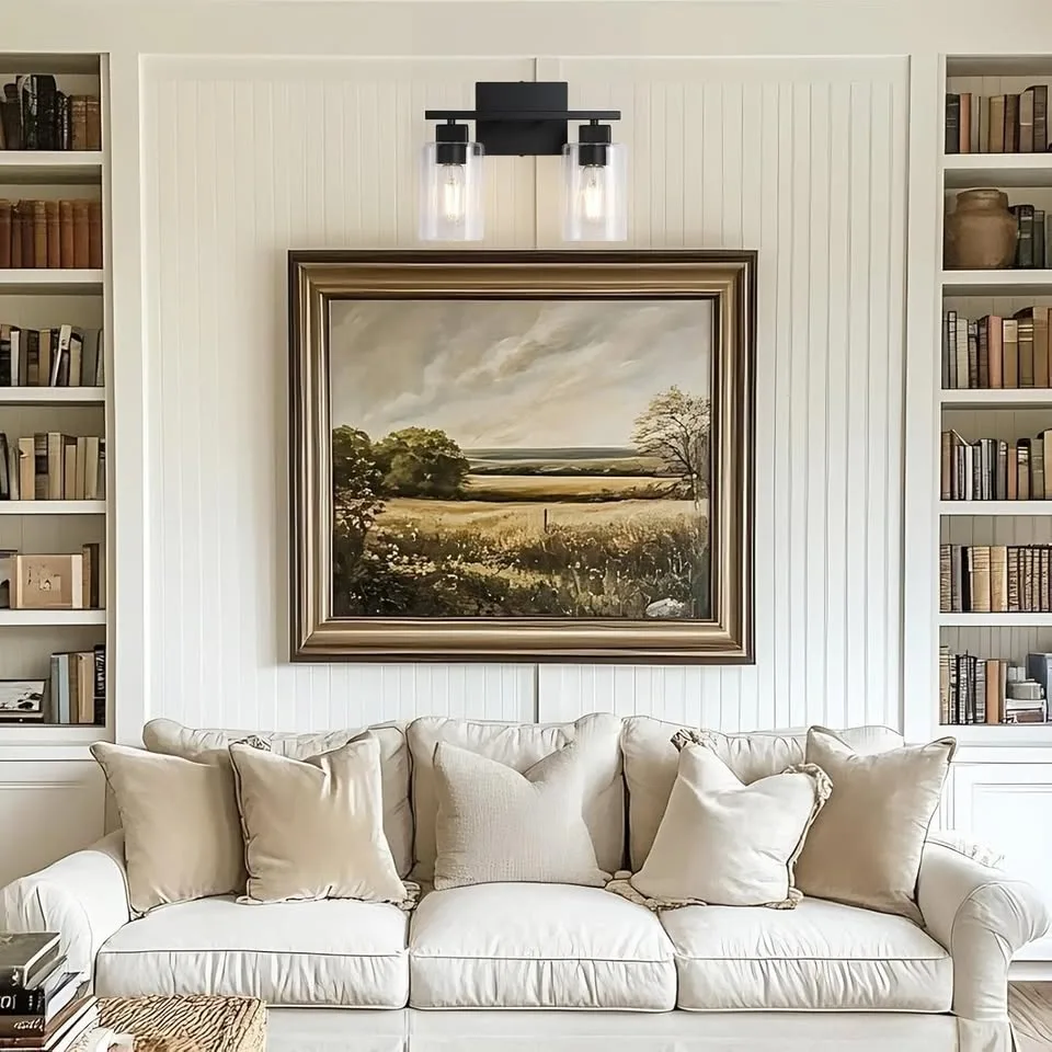 2-Light Modern Black Vanity Light image indicator(5)