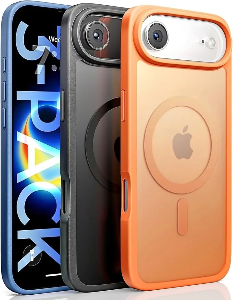 LISEN 3-Pack Magnetic Shockproof iPhone 17 Air Case