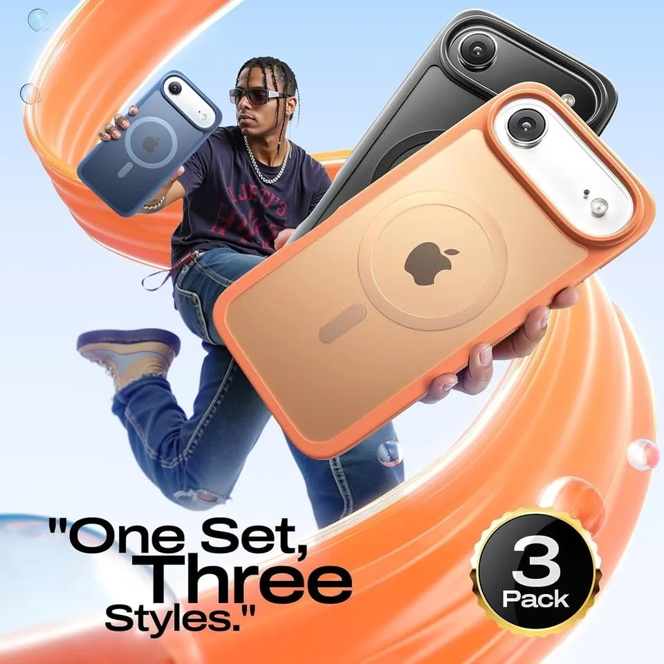 LISEN 3-Pack Magnetic Shockproof iPhone 17 Air Case image indicator(2)