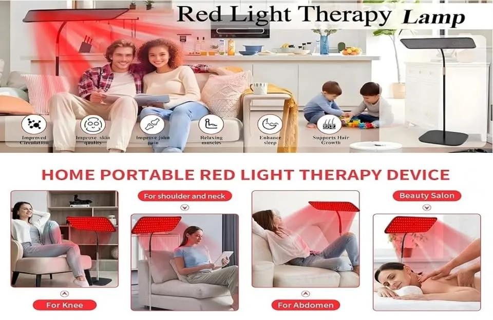 Red Light Therapy Lamp with Stand (Face & Body) image indicator(4)