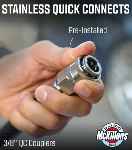 McKillans 50ft Gray Pressure Washer Hose (3/8" Quick Connect) image indicator(3)