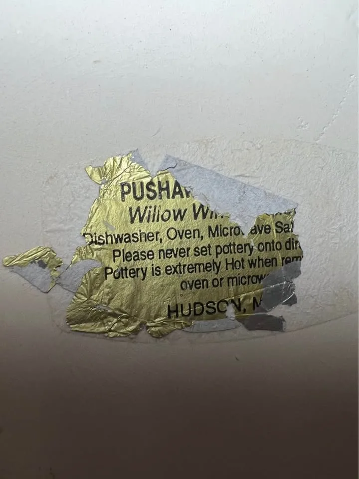 PUSHAW POND POTTERY Hand Painted Bowl Willow Winds Maine image indicator(7)