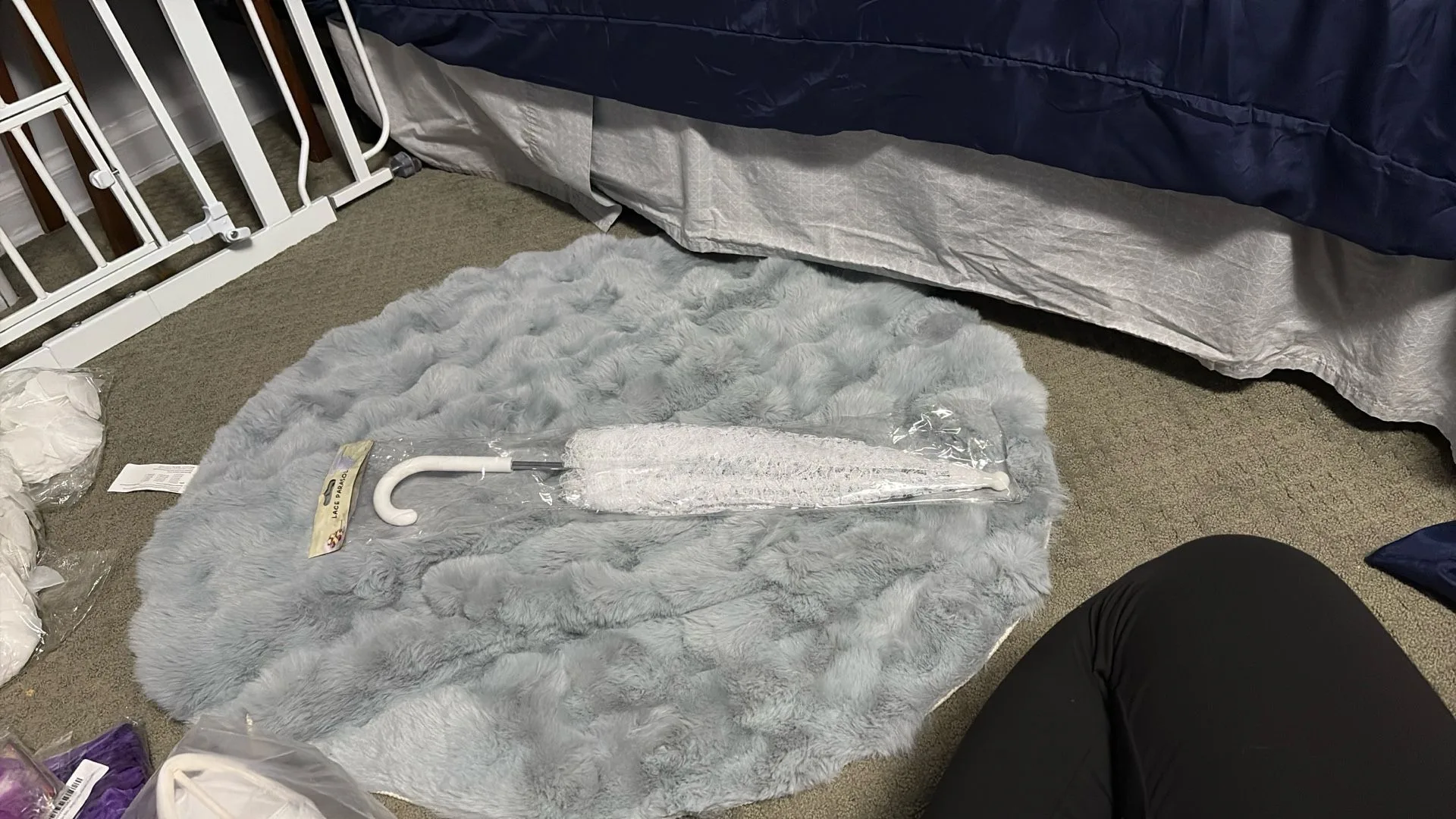 New White Lace Wedding Parasol