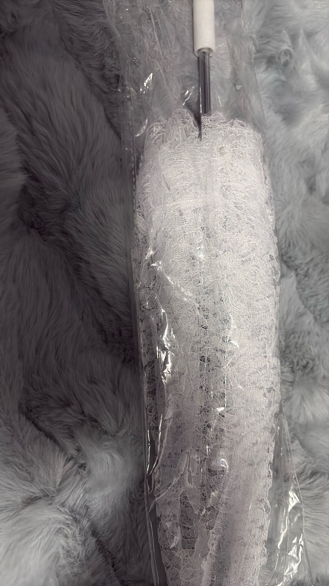 New White Lace Wedding Parasol - photo 3