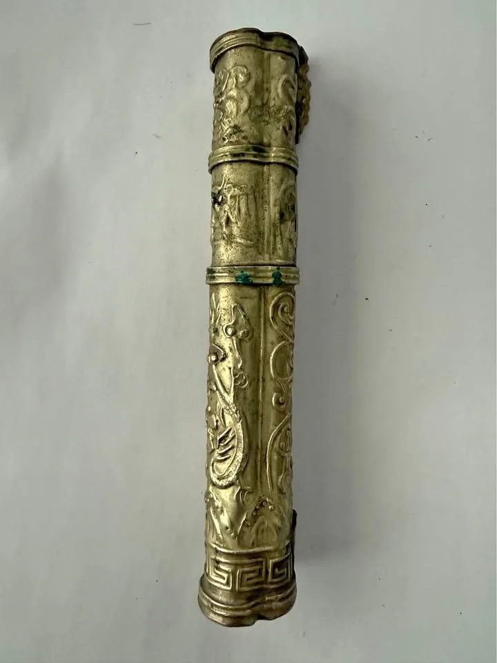 ANTIQUE ASIAN TIBETAN MONGOLIAN JAPANESE DINING SET (KNIFE & CHO