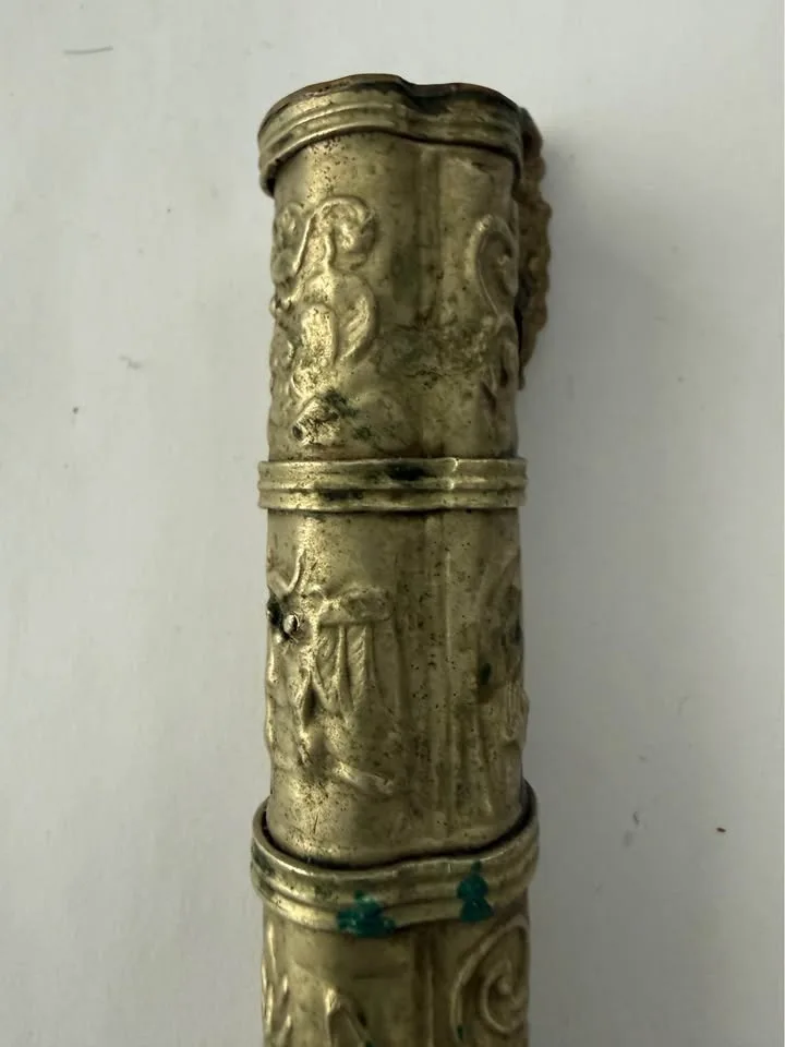 ANTIQUE ASIAN TIBETAN MONGOLIAN JAPANESE DINING SET (KNIFE & CHO image indicator(3)