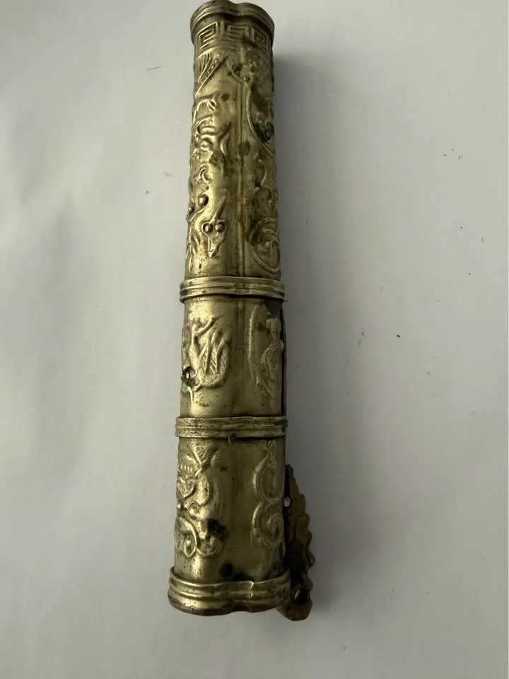 ANTIQUE ASIAN TIBETAN MONGOLIAN JAPANESE DINING SET (KNIFE & CHO image indicator(5)