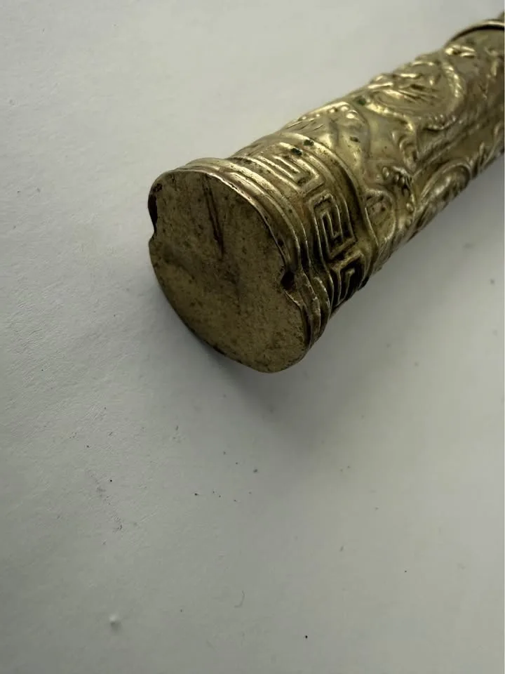 ANTIQUE ASIAN TIBETAN MONGOLIAN JAPANESE DINING SET (KNIFE & CHO image indicator(6)