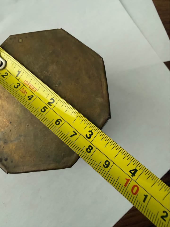 Antique Brass Trinket Box - Octagonal Keepsake - photo 5