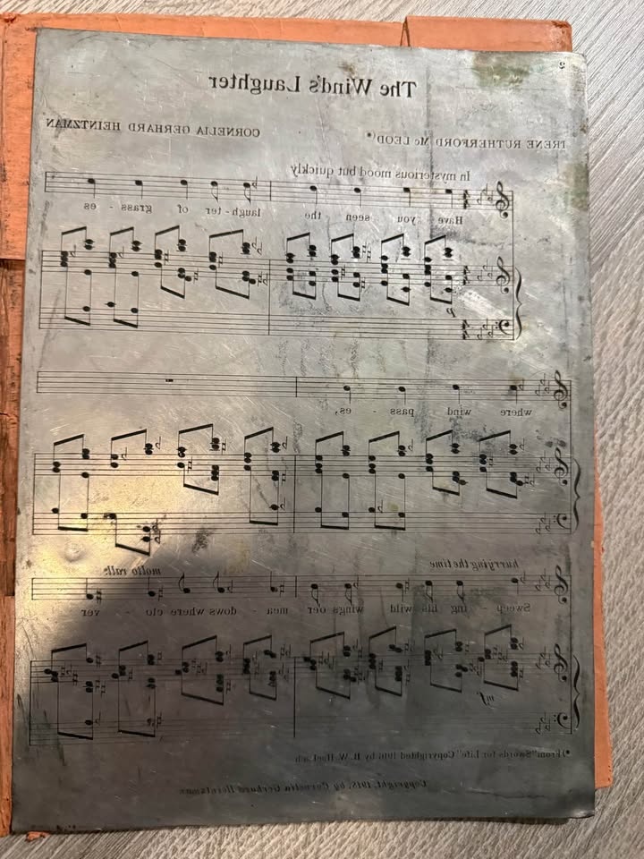 metal printing plate, The Wind's Laughter, 1918 - photo 2