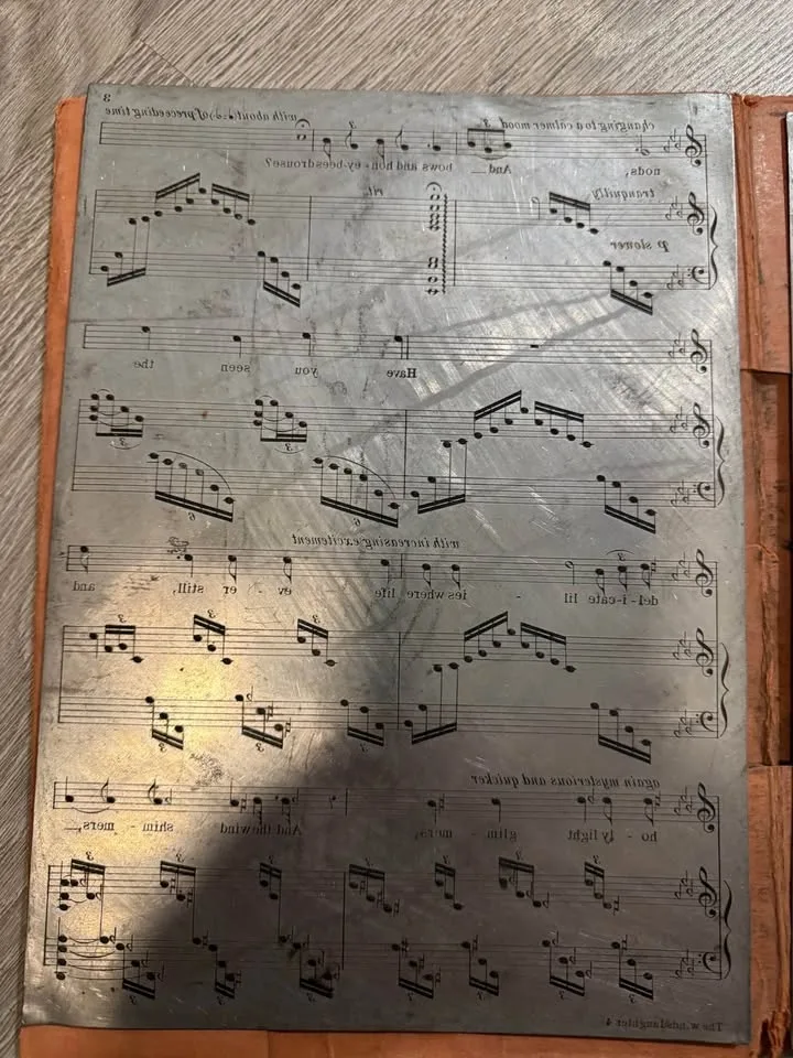 metal printing plate, The Wind's Laughter, 1918 image indicator(3)