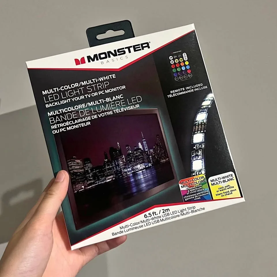 ($80 for 5) Monster USB LED Light Strip with Remote