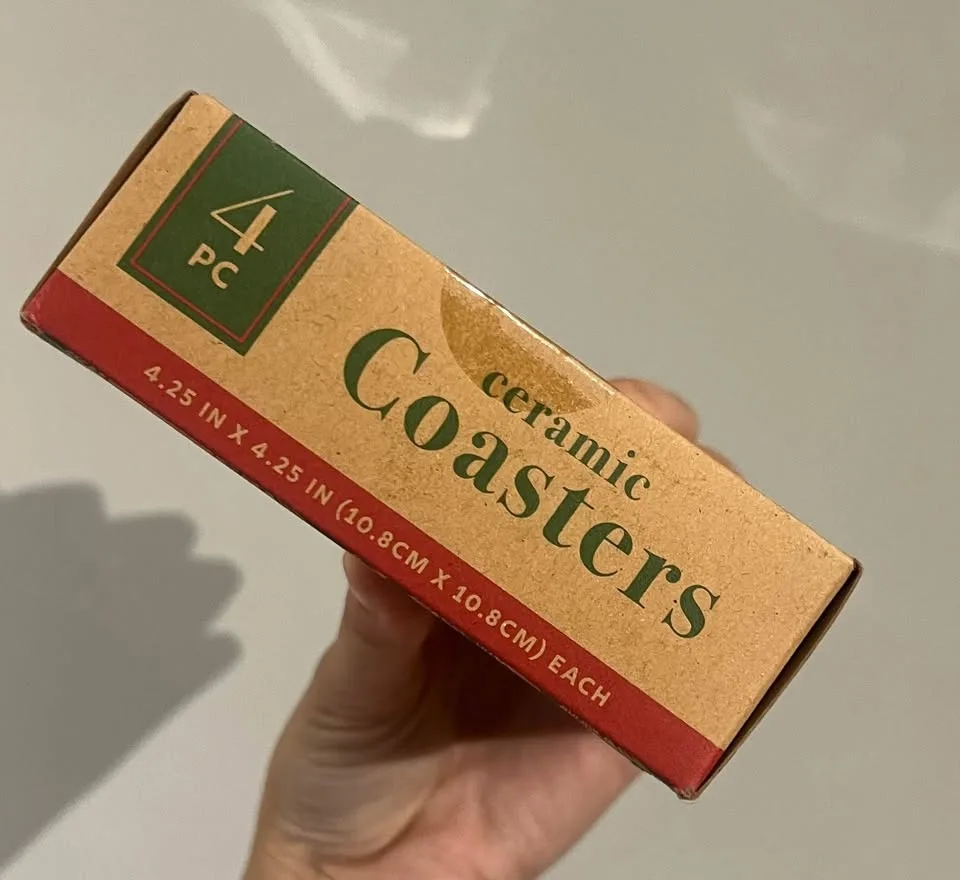 4pc Set Christmas Ceramic Coasters image indicator(3)