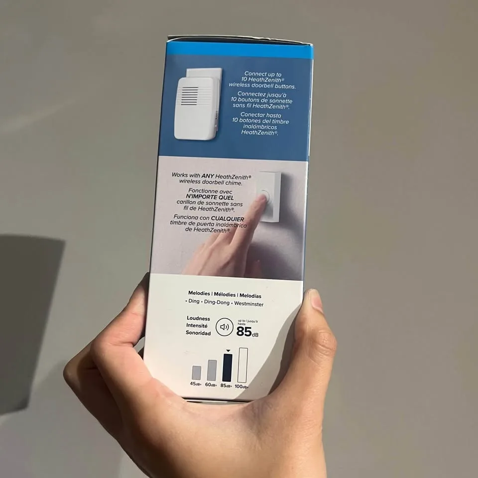 Heath/Zenith Wireless Plug-in Doorbell Chime Kit, White image indicator(4)