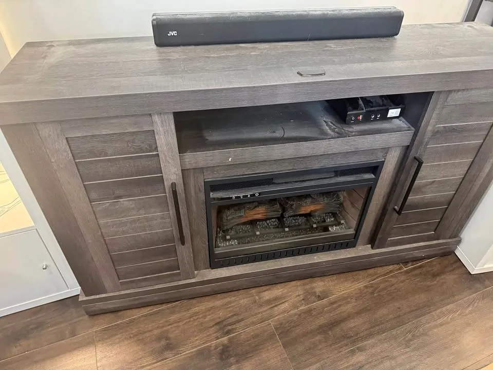 ALLEN + ROTH TV Stand w/ Fireplace