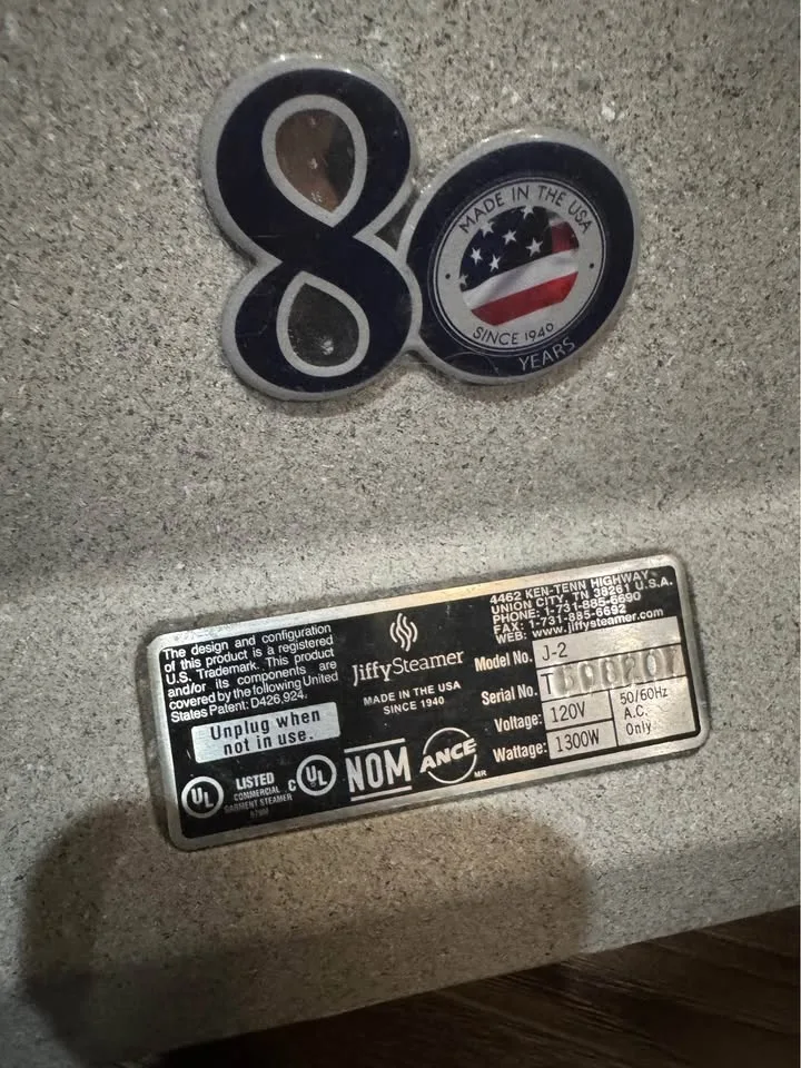 JIFFY J-2 COMMERCIAL/INDUSTRIAL GRADE STEAM CLEANER image indicator(3)