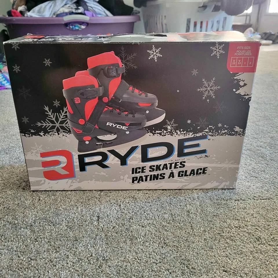 EEUC Adjustable boy's ice skates sz 12 to 2