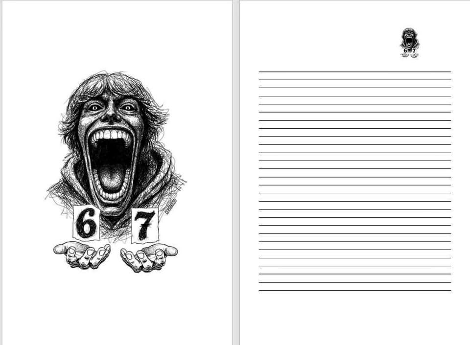 67 Six Seven Notebook Meme Journal
