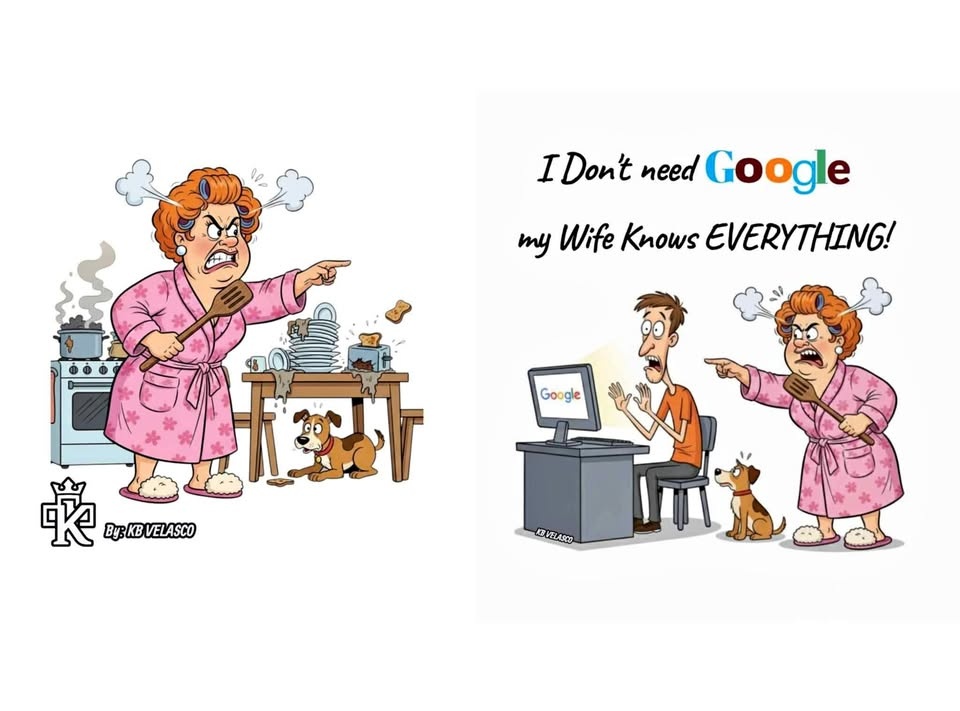 Funny journal I Don't need Google my wife knows everything line