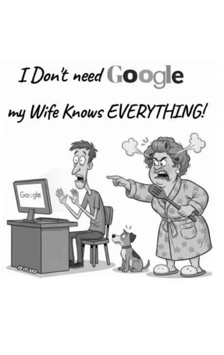 Funny journal I Don't need Google my wife knows everything line - photo 2