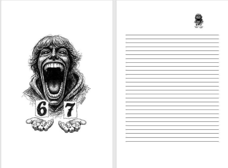 67 Meme Lined Notebook Six Seven Meme Journal - photo 2