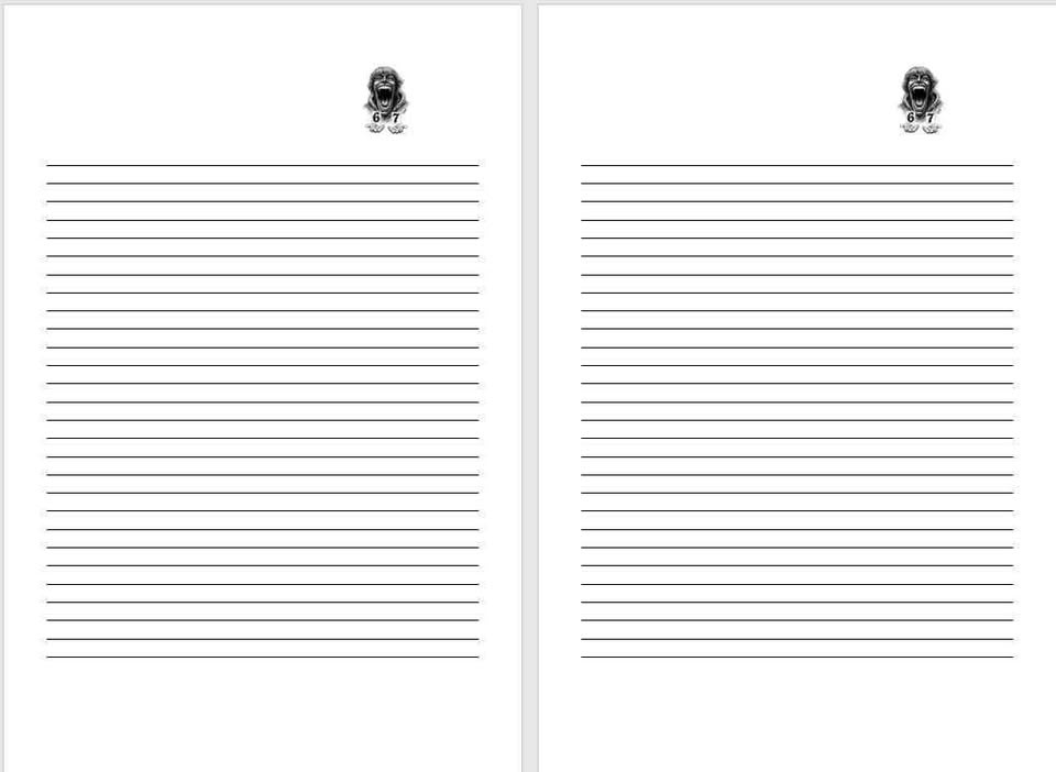 67 Meme Lined Notebook Six Seven Meme Journal - photo 3