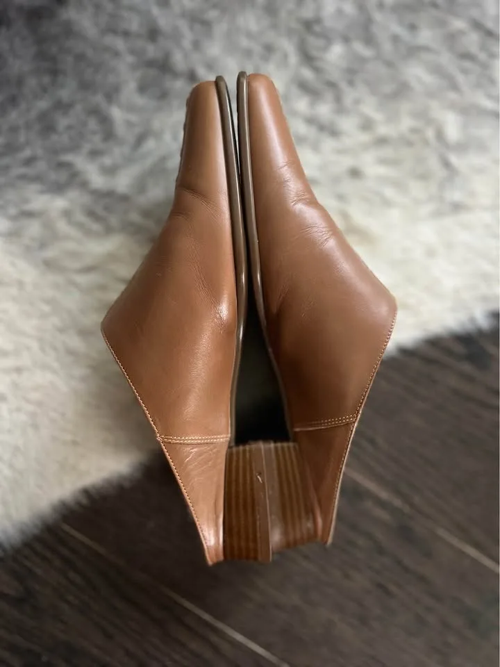 Brown leather Ecco slip-on mules image indicator(3)