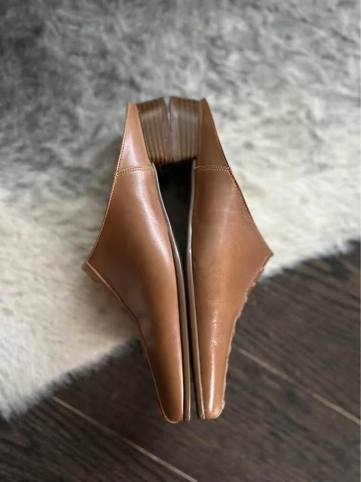 Brown leather Ecco slip-on mules image indicator(7)