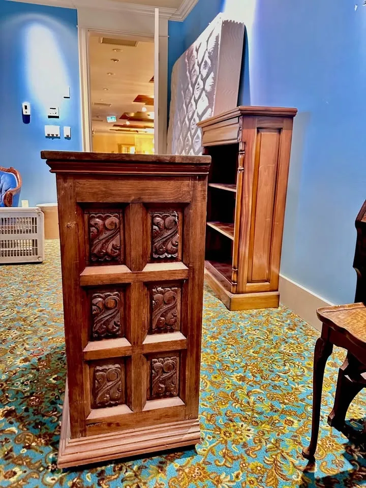 Rustic Wooden Two-Door Storage Cabinet image indicator(3)