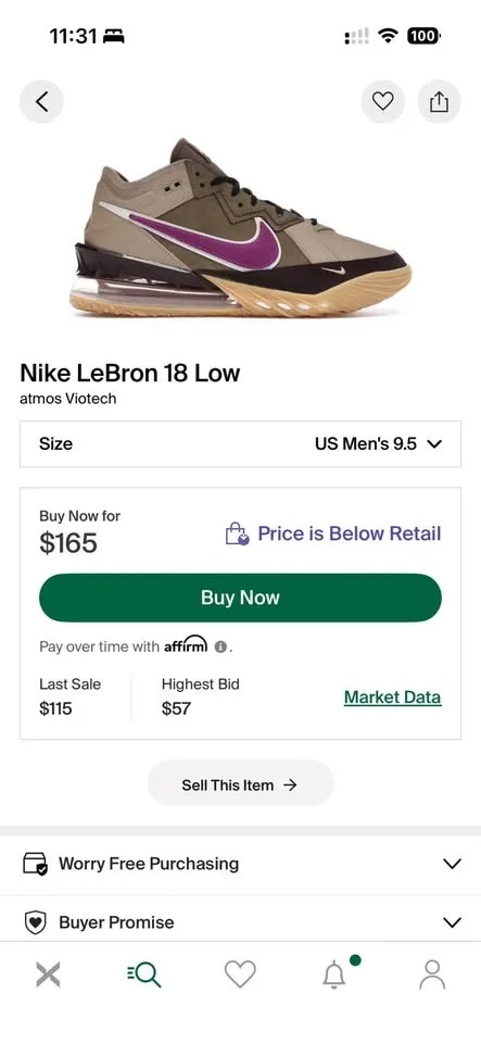Nike Lebron 18 low viotech shoes/sneakers image indicator(4)