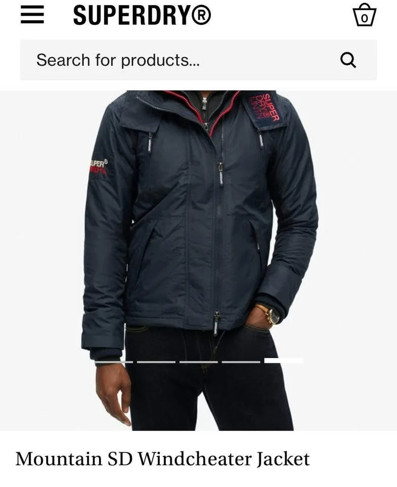 SuperDry Mountain SD wind Cheater jacket - Navy blue