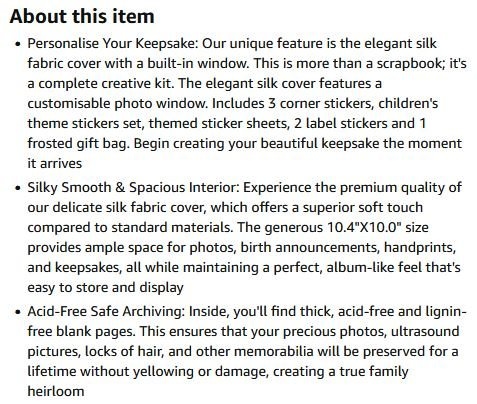 NEW~ First Year Scrapbook Album, Acid-Free, 10×10 - photo 4