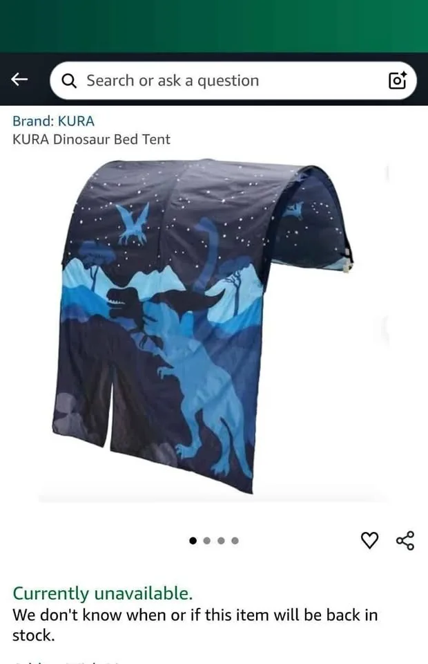 Kura Bed Tent/Canopy - Dinosaur