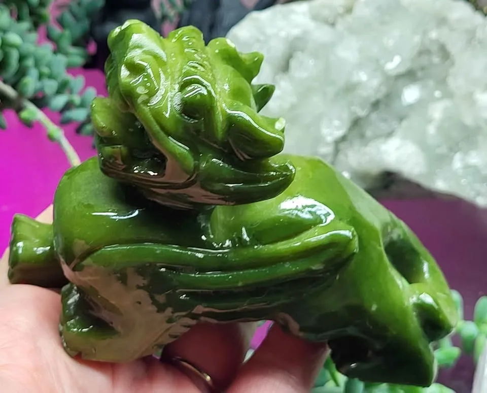 Xiuyan Jade Pixiu Crystal Carving image indicator(2)