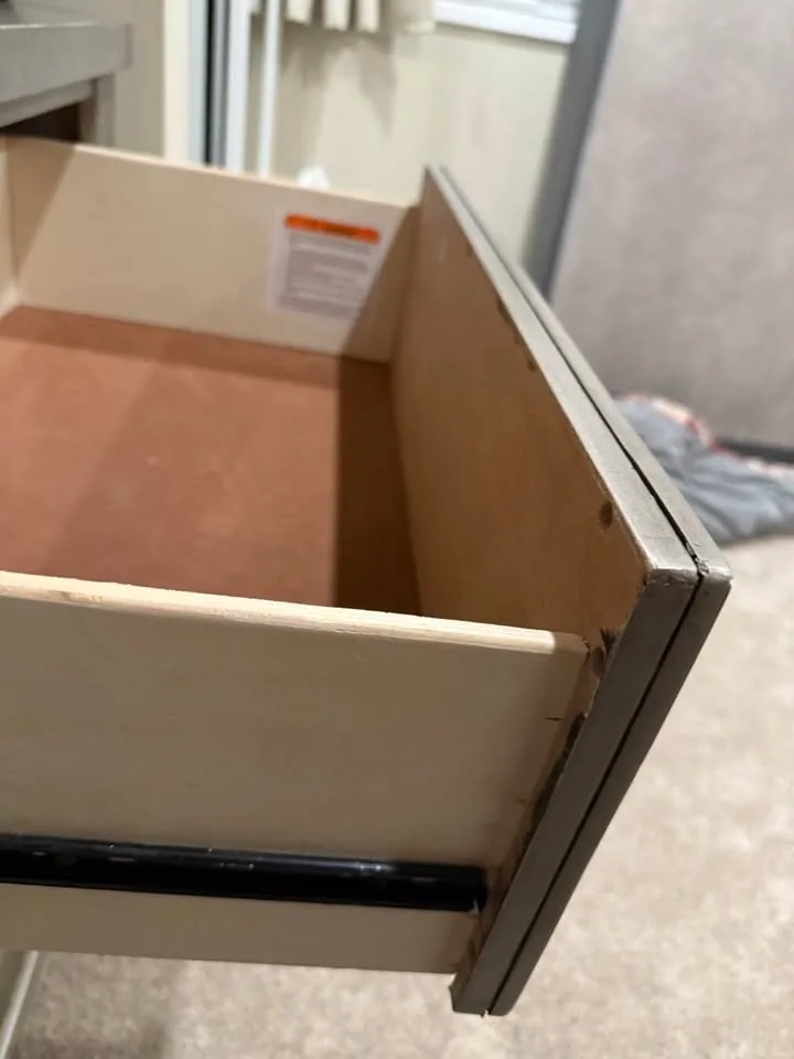 Cool retro dresser. Grey color with a alligator/snake skin textu image indicator(3)