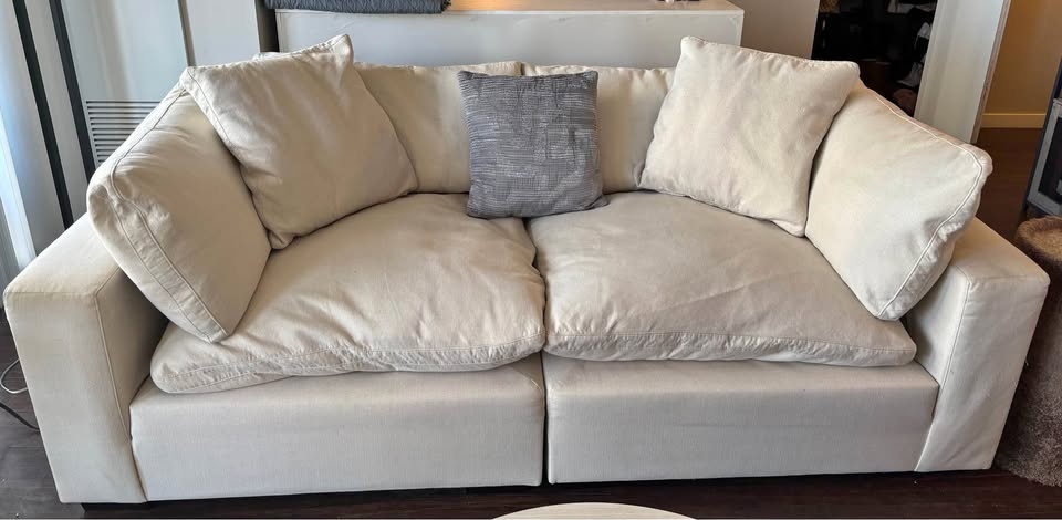 ✨ FREE SHIPPING: Cloud Couch – Off-White Deep Seat, Performance