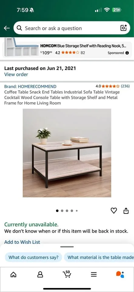 Coffee Table and side tables