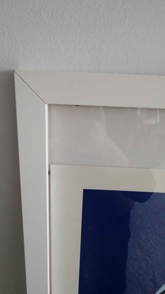 White wooden frame with clear plastic. - photo 2