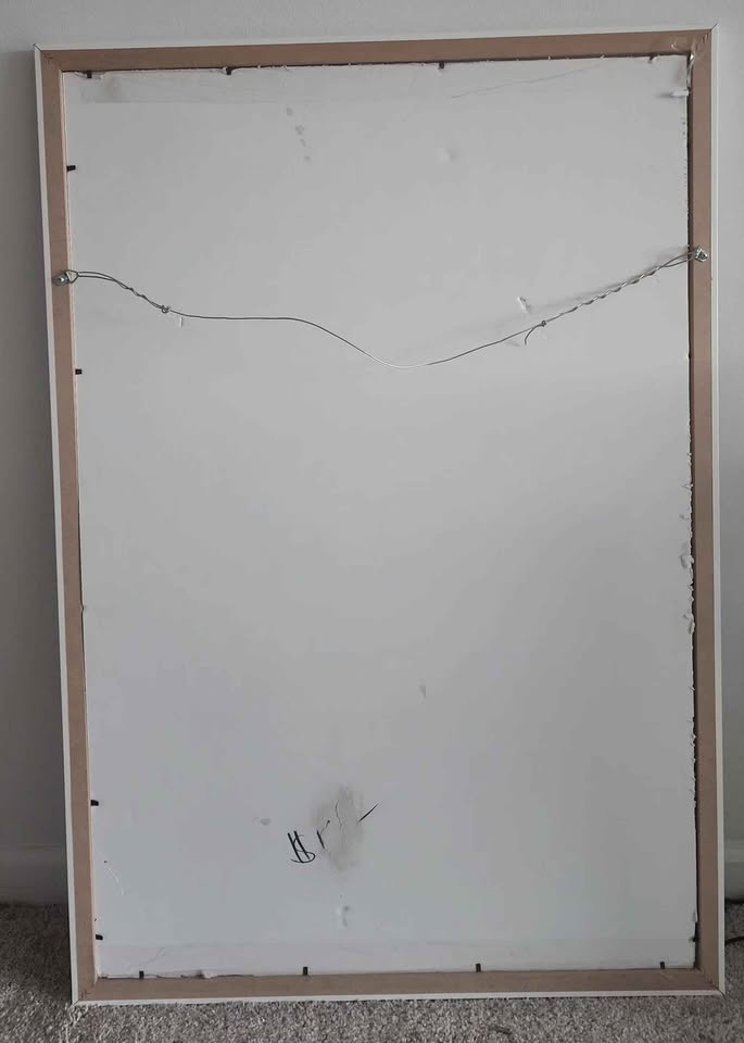 White wooden frame with clear plastic. - photo 3